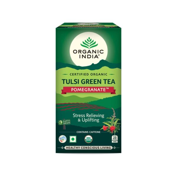 buy Organic India Tulsi Green Tea Pomegranate in UK & USA