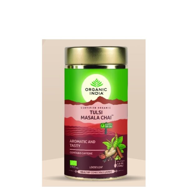 buy Organic India Tulsi Chai Masala Tin in UK & USA