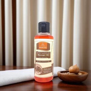 Khadi Pure Herbal Sandalwood Massage Oil, Nourishing Oil for Body Aches & Skin Radiance