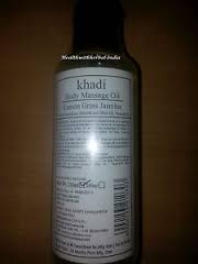 buy khadi Body massage oil (Lemon Grass Jasmine) in UK & USA