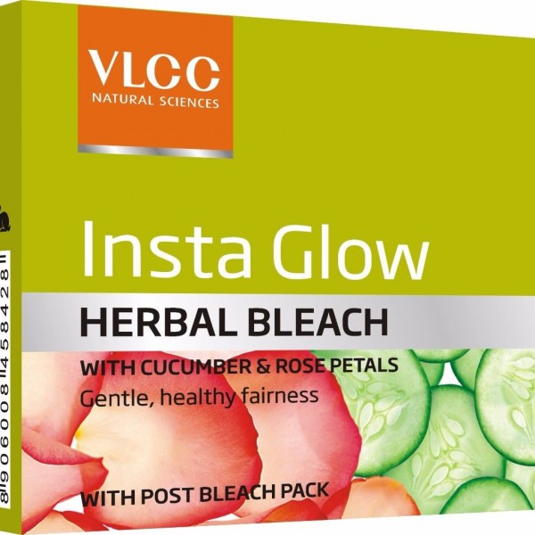 buy VLCC Insta Glow Herbal Bleach with Cucumber & Rose Petals for Healthy Fairness in UK & USA