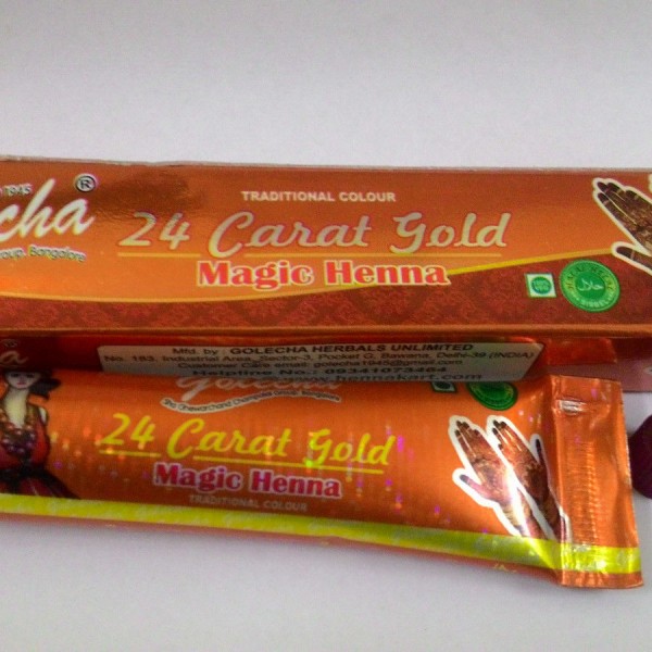 buy Golecha 24 Carat Gold Magic Henna Orange Tubes (Pack of 12) in UK & USA