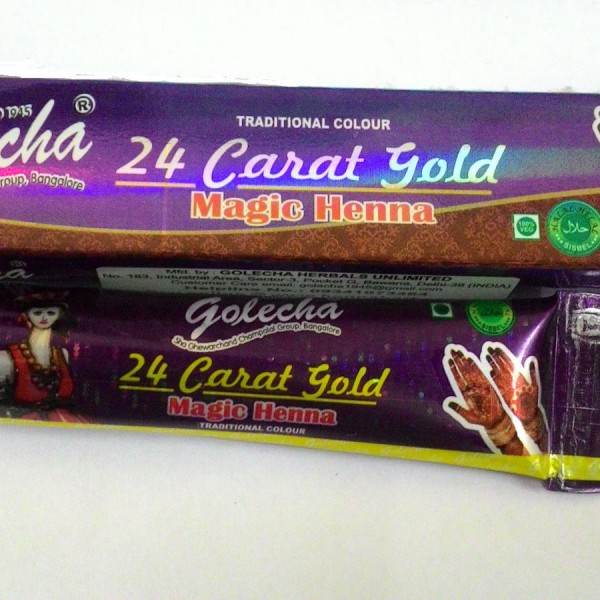 buy Golecha 24 Carat Gold Magic Henna Purple Tubes (Pack of 12) in UK & USA