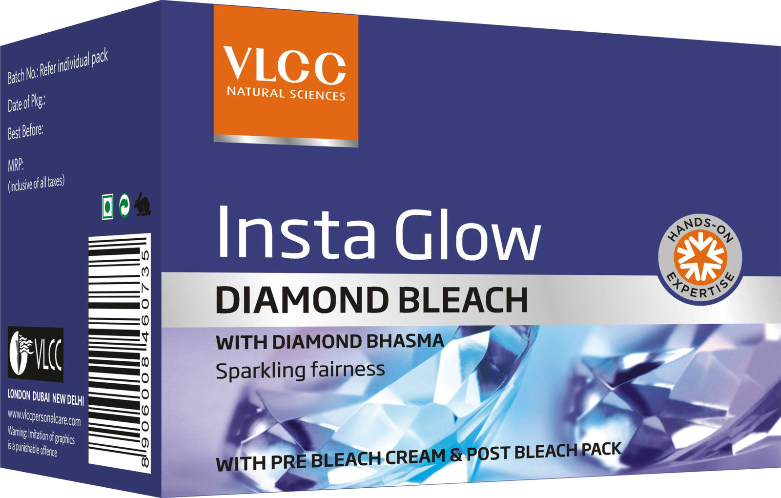 buy VLCC Insta Glow DIamond Bhasma Bleach in UK & USA