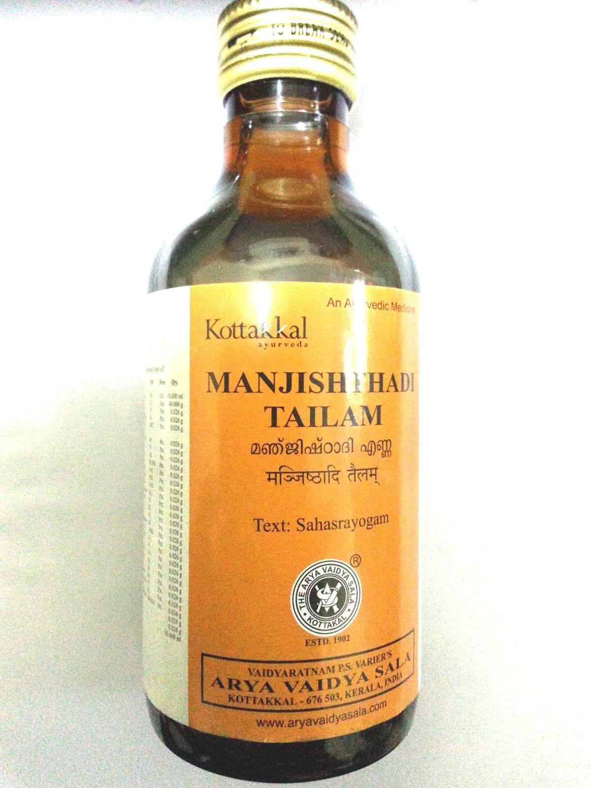 buy Ayurvedic Manjishthadi Tailam in UK & USA