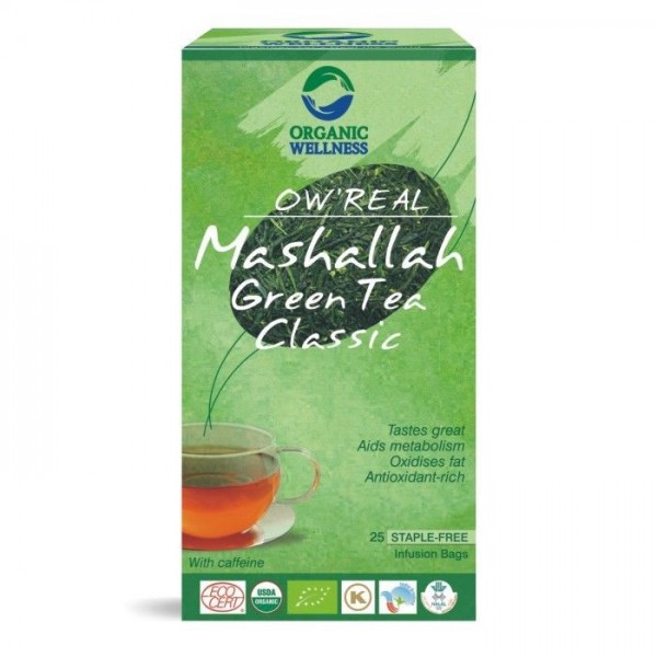 buy Organic Wellness Mashallah Tulsi Classic Green Tea Bags in UK & USA