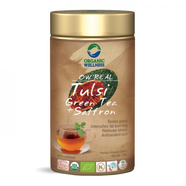 buy Organic Wellness Tulsi Saffron Green Tea in UK & USA
