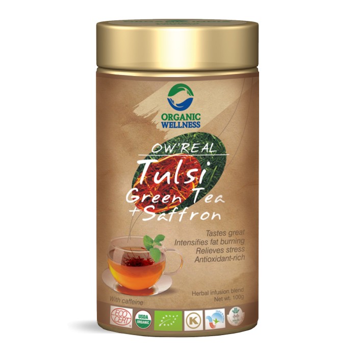 buy Organic Wellness Tulsi Saffron Green Tea in UK & USA