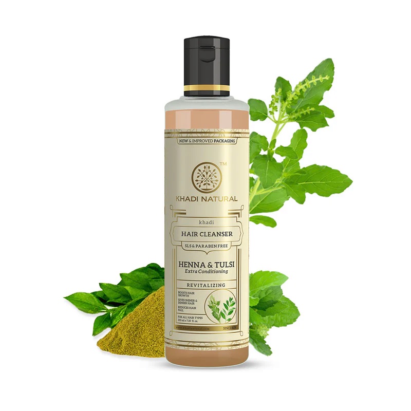 buy Khadi Natural Henna Tulsi Extra Conditioning Shampoo SLS / PARABEN FREE in UK & USA