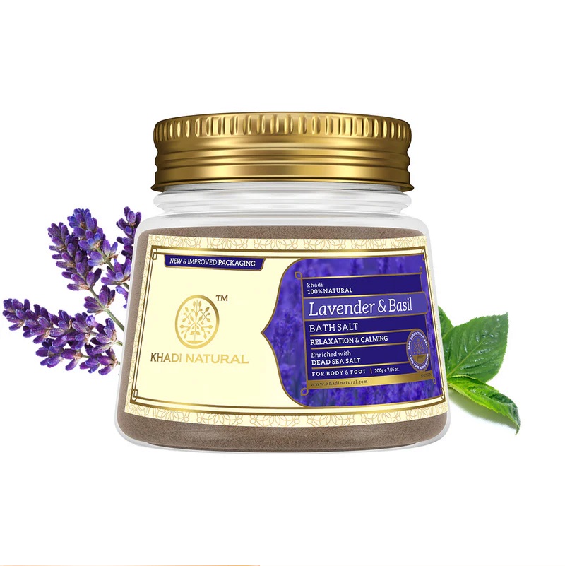 buy Khadi Natural Lavender & Basil Bath Salt in UK & USA