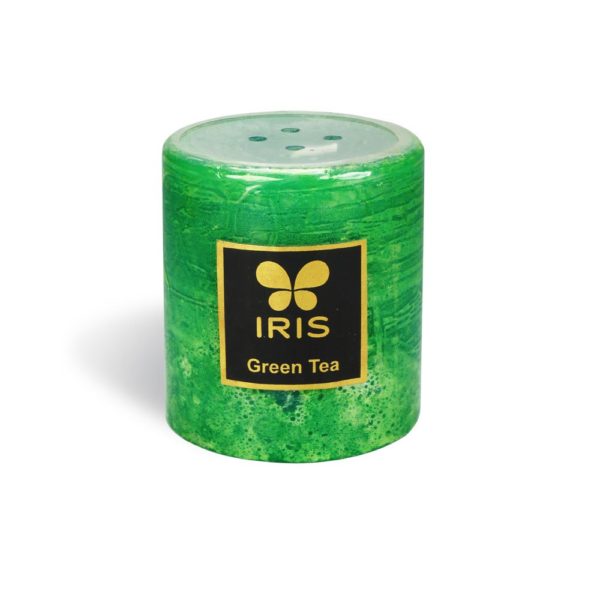 buy Iris Home Fragrances Green Tea Aroma Pillar Candle in UK & USA