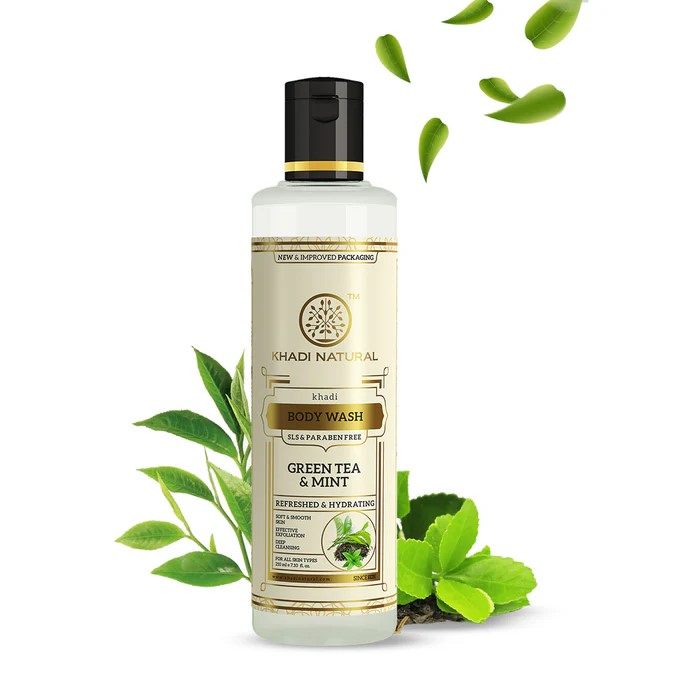 buy Khadi Natural Green Tea & Mint Body Wash (PARABEN FREE) in UK & USA