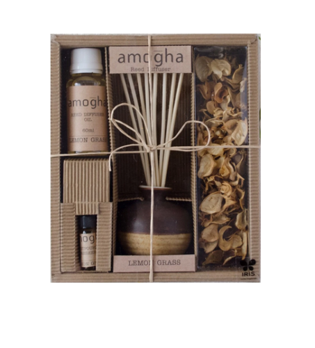 buy Iris Amogha Reed Diffuser Set-Lemon Grass in UK & USA