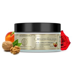 Khadi Natural Rose, Apricot & Walnut Facial Scrub