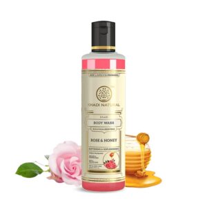 Khadi Natural Rose and Honey Body Wash- SLS & Paraben Free