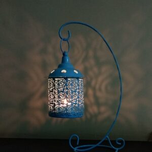 Mr. Aroma Iron Metal Flower Design Candle Holder Stand & Free Tealight Candles