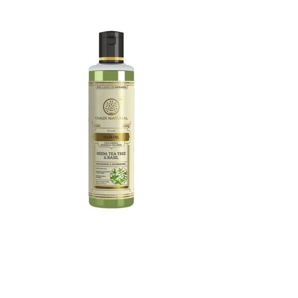 buy Khadi Natural Neem, Tea Tree & Basil Hair Oil ( PARABEN FREE) in UK & USA