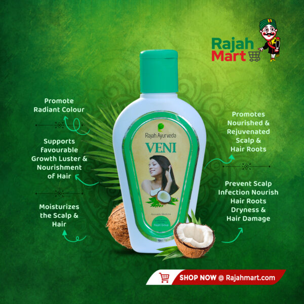 Buy Rajah Ayurveda Veni Ayurvedic Hair Oil in UK & USA at healthwithherbal