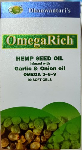 buy Dhanwantari Omega Rich Hemp Seed Oil Capsules 90 in UK & USA