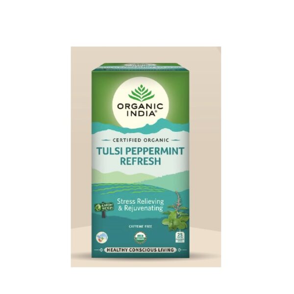 buy Organic India Tulsi Peppermint Refreshment Tea in UK & USA